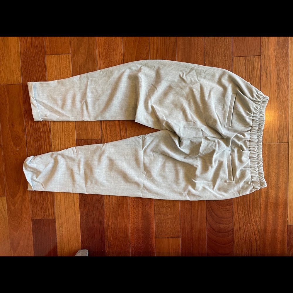 Grey Cropped Slacks - Picture 2 of 3